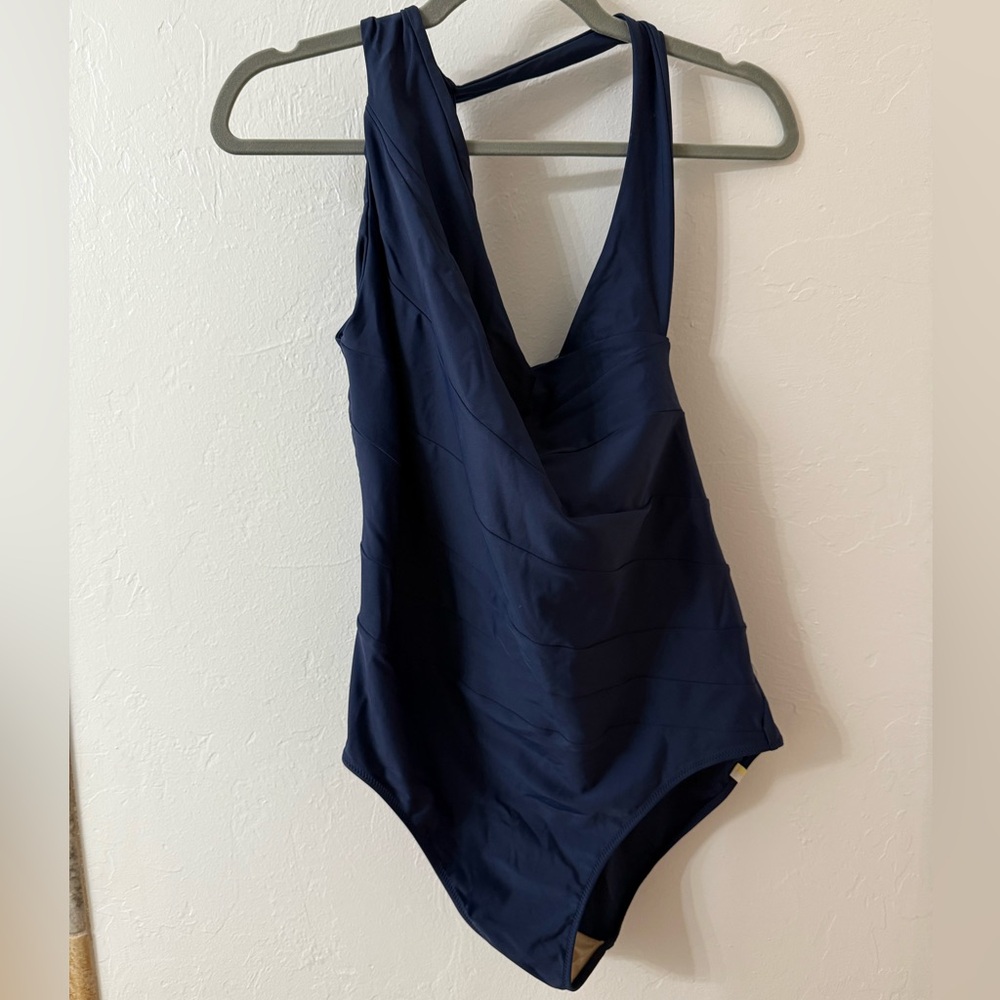 Navy Blue One-Piece Swimsuit